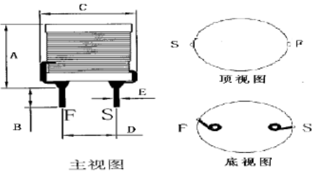 绞合线工字电感尺寸图